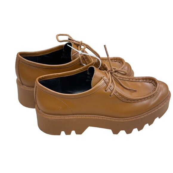 Zara Women's Camel Platform Loafers Size 8.5 SKU 1423 - Picture 4 of 5